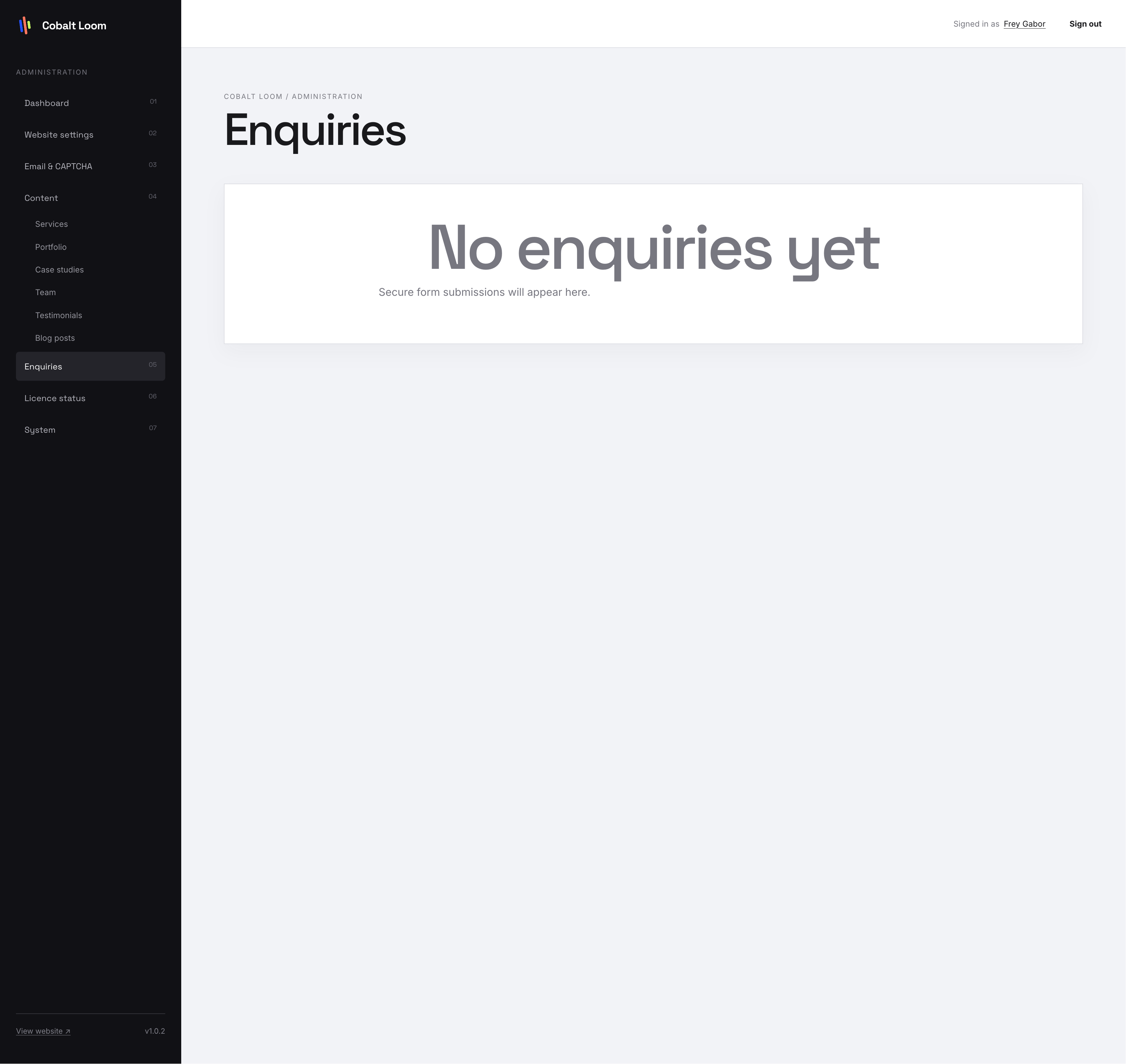 Cobalt Loom Creative Agency interface screenshot 9